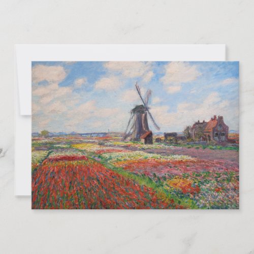 Claude Monet _ Field of Tulips in Holland Invitation