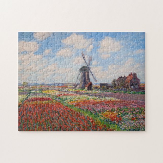 Claude Monet - Field of Tulips in Holland Jigsaw Puzzle (Horizontal)