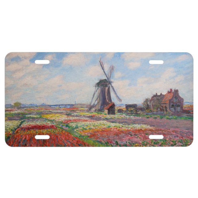 Claude Monet - Field of Tulips in Holland License Plate (Front)