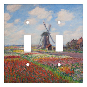 Claude Monet - Field of Tulips in Holland Light Switch Cover
