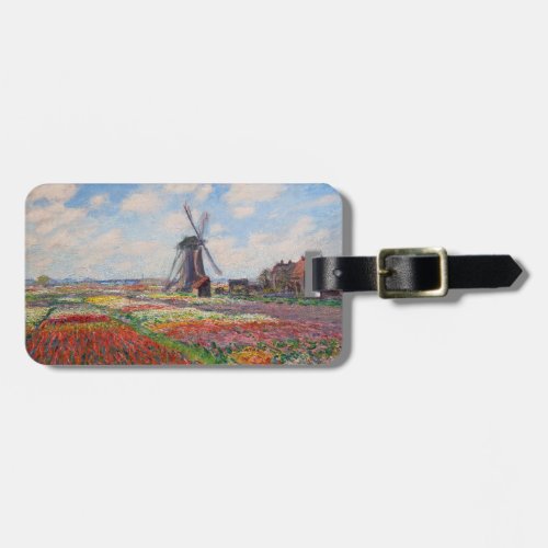 Claude Monet _ Field of Tulips in Holland Luggage Tag