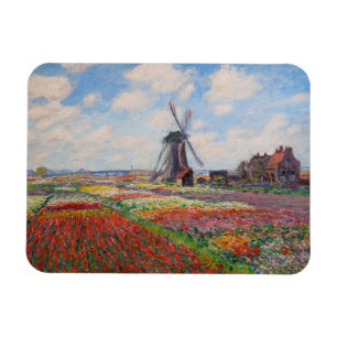 Claude Monet - Field of Tulips in Holland Magnet