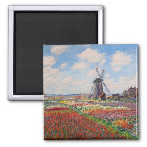 Claude Monet _ Field of Tulips in Holland Magnet
