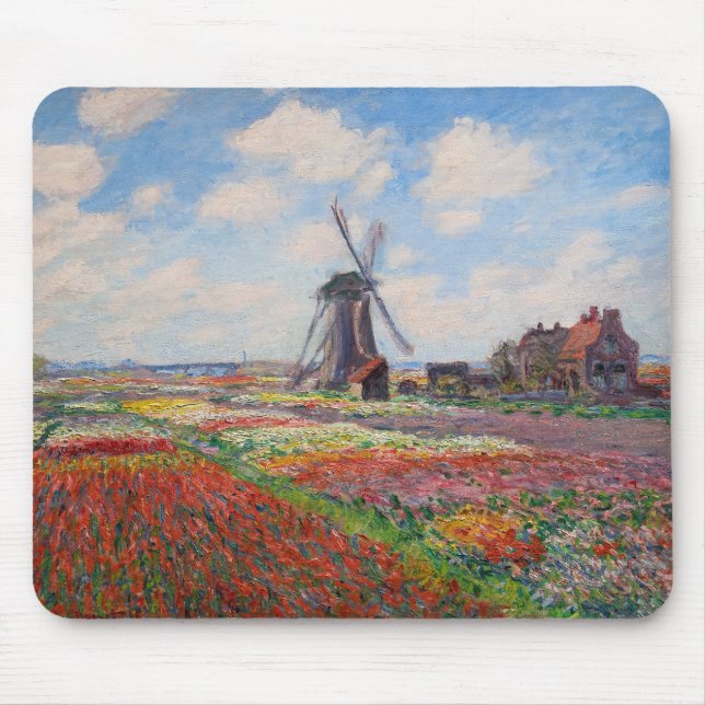 Claude Monet - Field of Tulips in Holland Mouse Pad (Front)
