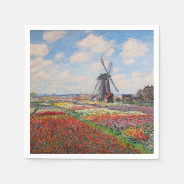 Claude Monet - Field of Tulips in Holland Napkins (Front)