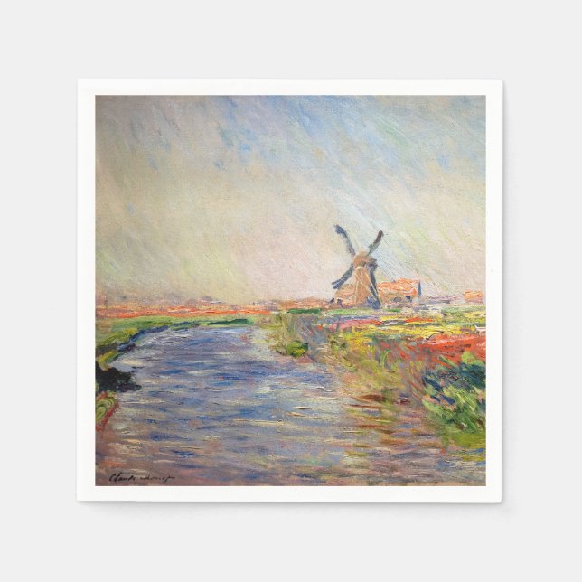 Claude Monet - Field of Tulips in Holland Napkins (Front)