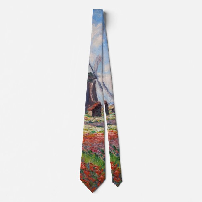 Claude Monet - Field of Tulips in Holland Neck Tie (Front)