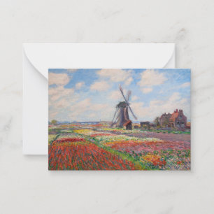 Claude Monet - Field of Tulips in Holland Note Card