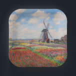 Claude Monet - Field of Tulips in Holland Paper Plates<br><div class="desc">Field of Tulips in Holland (Champs de tulipes en Hollande) - Claude Monet,  Oil on Canvas,  1886</div>