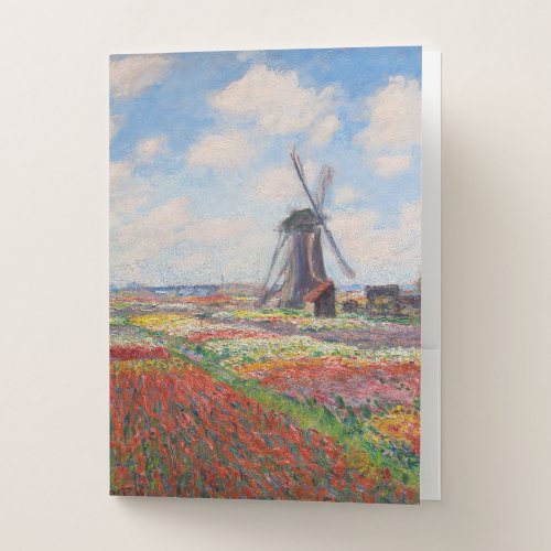 Claude Monet _ Field of Tulips in Holland Pocket Folder