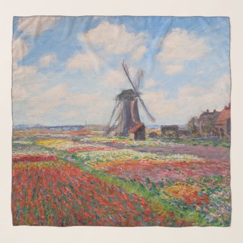 Claude Monet _ Field of Tulips in Holland Scarf