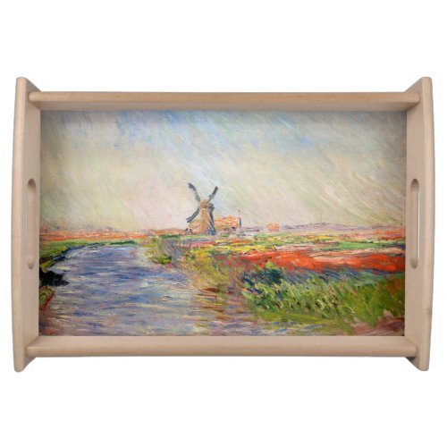 Claude Monet _ Field of Tulips in Holland Serving Tray