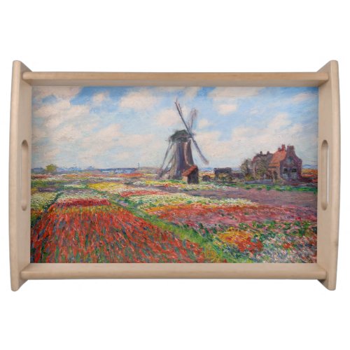 Claude Monet _ Field of Tulips in Holland Serving Tray
