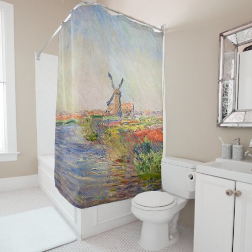 Claude Monet _ Field of Tulips in Holland Shower Curtain