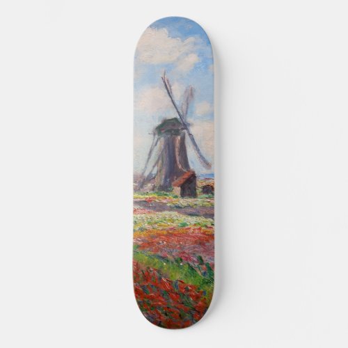 Claude Monet _ Field of Tulips in Holland Skateboard