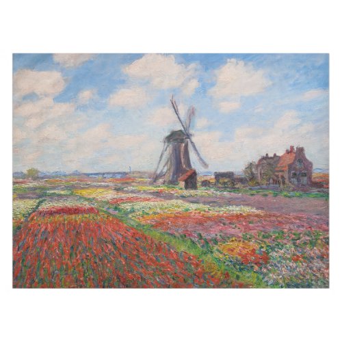Claude Monet _ Field of Tulips in Holland Tablecloth
