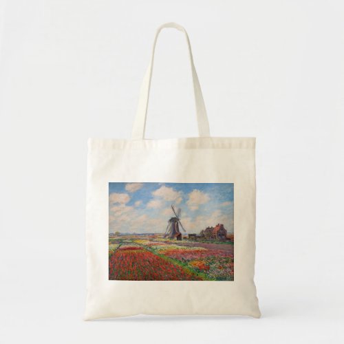Claude Monet _ Field of Tulips in Holland Tote Bag