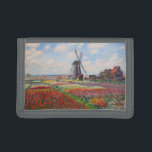 Claude Monet - Field of Tulips in Holland Trifold Wallet<br><div class="desc">Field of Tulips in Holland (Champs de tulipes en Hollande) - Claude Monet,  Oil on Canvas,  1886</div>