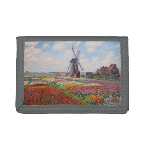 Claude Monet _ Field of Tulips in Holland Trifold Wallet