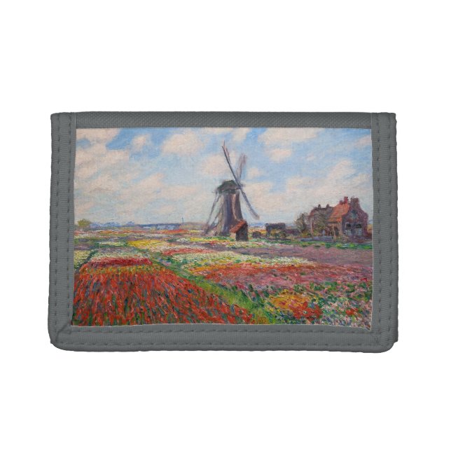 Claude Monet - Field of Tulips in Holland Trifold Wallet (Front)