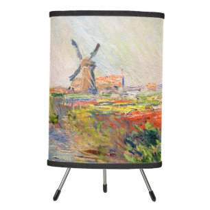 Claude Monet - Field of Tulips in Holland Tripod Lamp