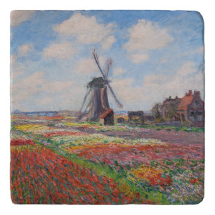 Claude Monet - Field of Tulips in Holland Trivet
