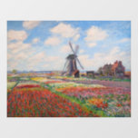 Claude Monet - Field of Tulips in Holland Window Cling<br><div class="desc">Field of Tulips in Holland (Champs de tulipes en Hollande) - Claude Monet,  Oil on Canvas,  1886</div>