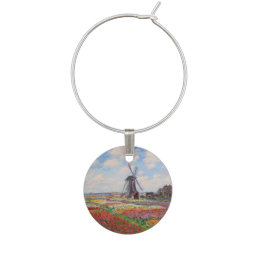 Claude Monet - Field of Tulips in Holland Wine Charm