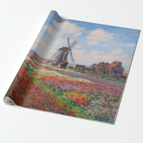 Claude Monet _ Field of Tulips in Holland Wrapping Paper