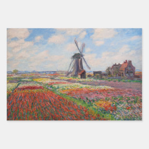 Claude Monet - Field of Tulips in Holland Wrapping Paper Sheets