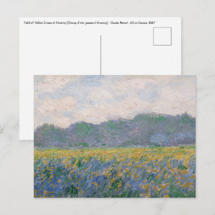 Claude Monet - Field of Yellow Irises at Giverny Postcard