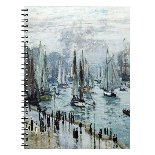 Claude Monet Fishing Boats Leaving the Harbor  Notebook (Front)