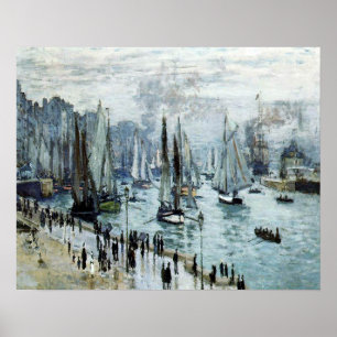 Claude Monet Fishing Boats Leaving the Harbor Poster