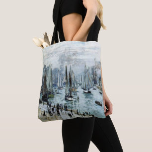 Claude Monet Fishing Boats Leaving the Harbor  Tote Bag