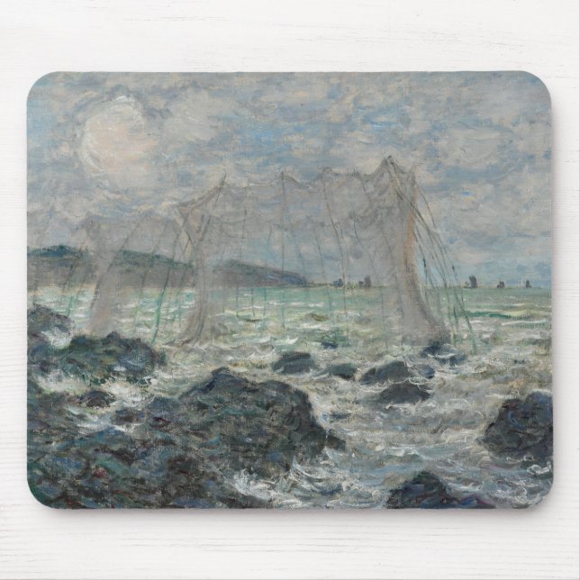 Claude Monet - Fishing Nets at Pourville Mouse Pad (Front)