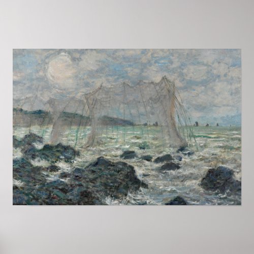 Claude Monet _ Fishing Nets at Pourville Poster