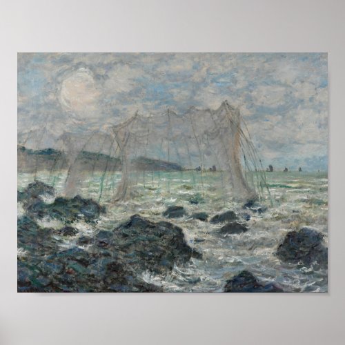 Claude Monet _ Fishing Nets at Pourville Poster