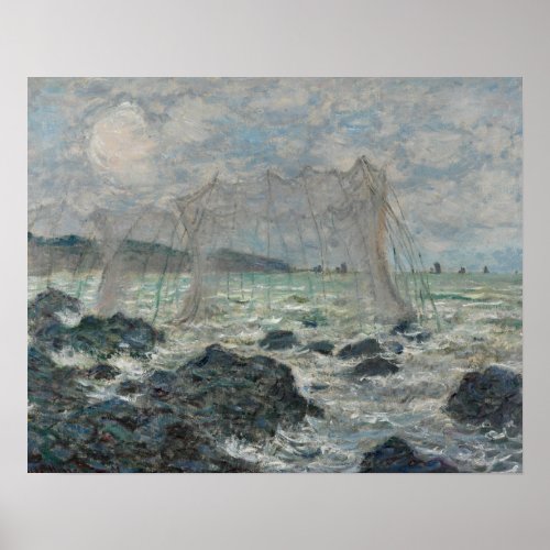 Claude Monet _ Fishing Nets at Pourville Poster