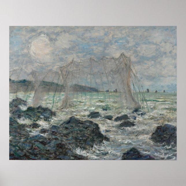 Claude Monet - Fishing Nets at Pourville Poster (Front)