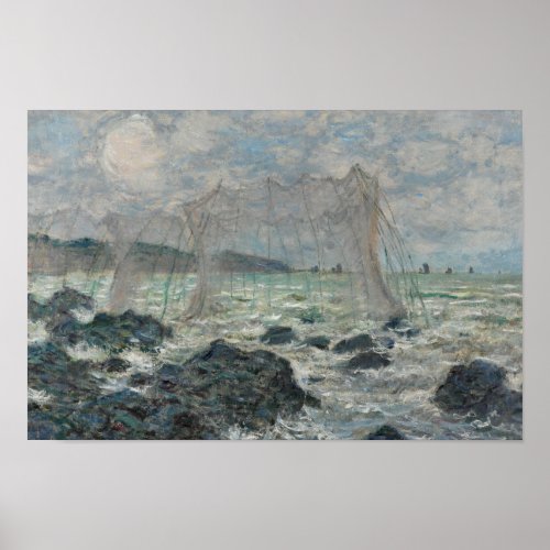 Claude Monet _ Fishing Nets at Pourville Poster