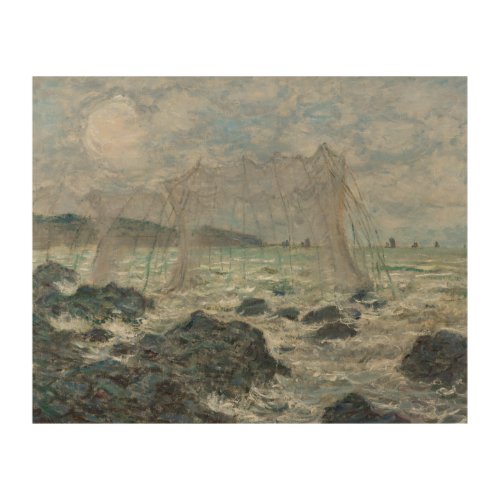 Claude Monet _ Fishing Nets at Pourville Wood Wall Art