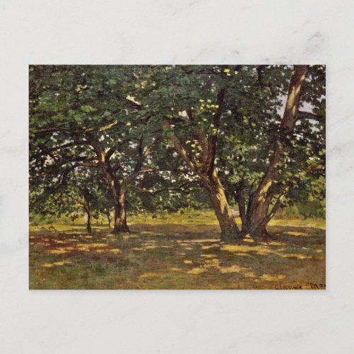 Claude Monet Fontainebleau Forest Postcard