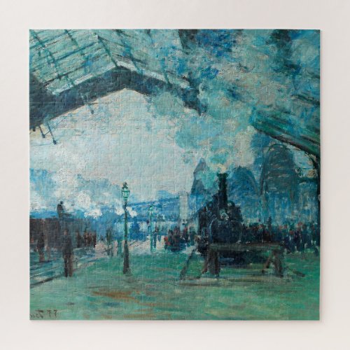Claude Monet French Train Railroad Travel Art Jigsaw Puzzle