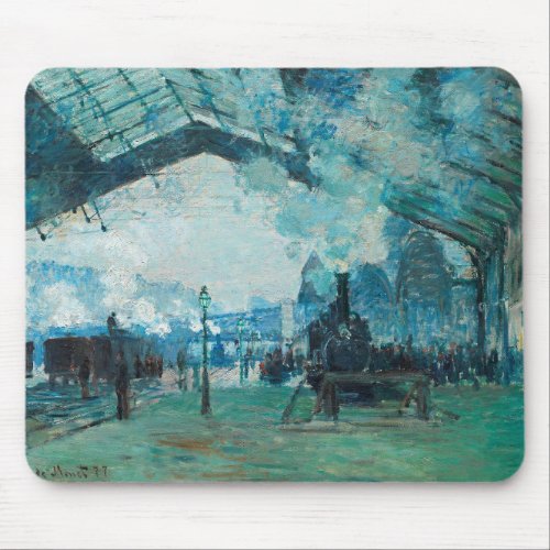 Claude Monet French Train Railroad Travel Art Mouse Pad