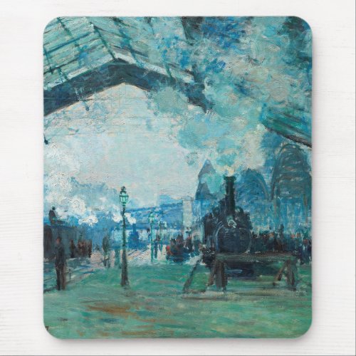 Claude Monet French Train Railroad Travel Art Mouse Pad