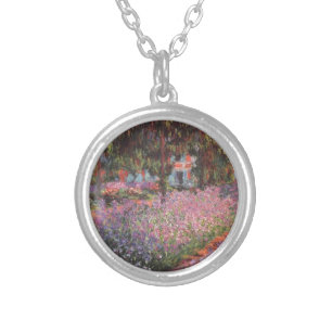 Claude Monet // Garden at Giverny Silver Plated Necklace