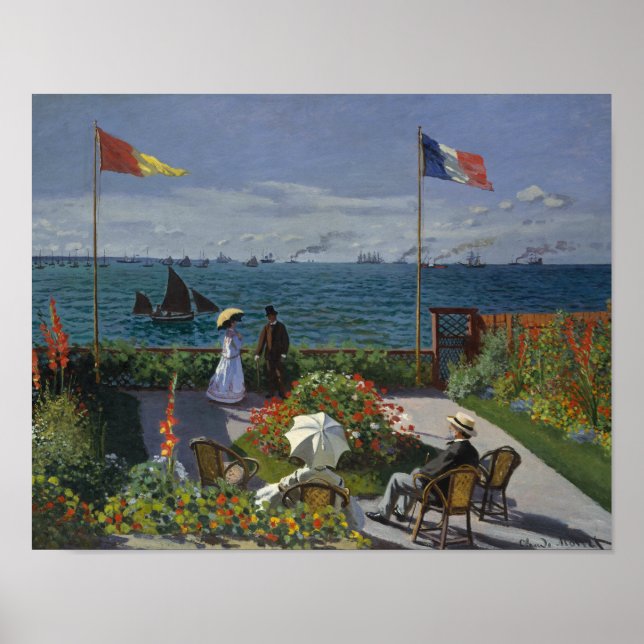 Claude Monet - Garden at Sainte-Address Poster (Front)