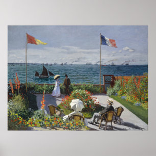 Claude Monet Garden at Sainte-Adresse Art Print