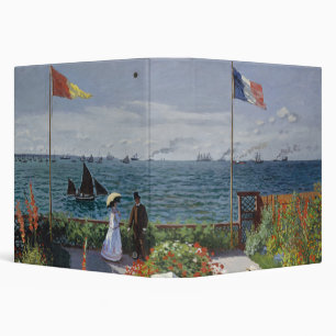 Claude Monet Garden at Sainte-Adresse Art Print 3 Ring Binder