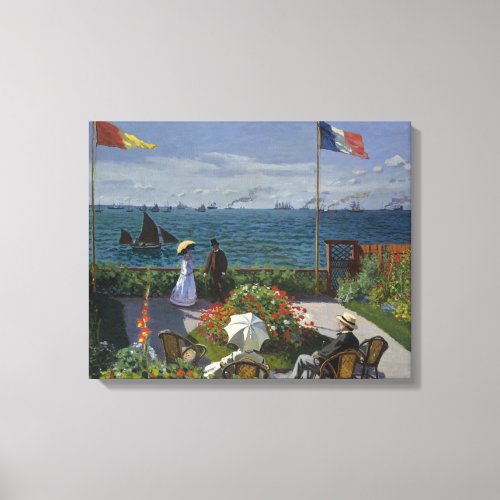 Claude Monet _ Garden at Sainte_Adresse Canvas Print